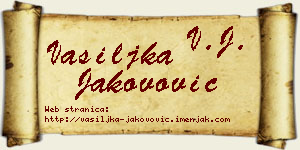 Vasiljka Jakovović vizit kartica